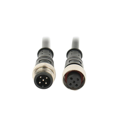 OEM Waterproof PVC Jacket M12 Connector Cables 3Ft Male Female Cable