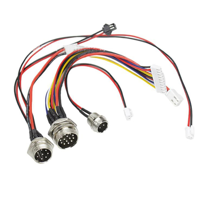 Connector M16 Waterproof Cable Assembly Male And Female Straight Front Mount Wiring Harness