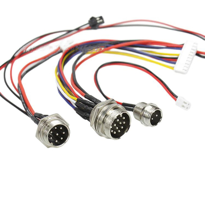 Connector M16 Waterproof Cable Assembly Male And Female Straight Front Mount Wiring Harness