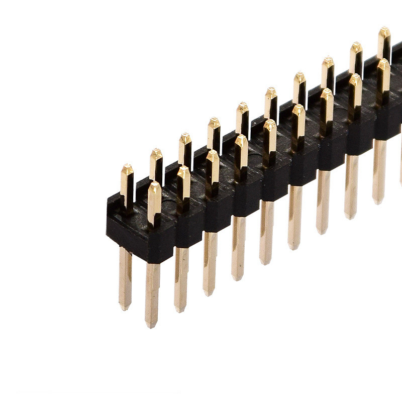 Plastic Double Row Printed Circuit Board Connectors , 2.54mm Pitch SMD Pin Header