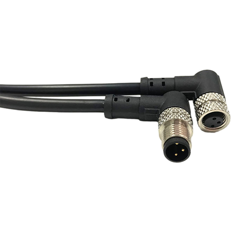 Customized length Free End outdoor cable M8 Connector 4pin Female Waterproof Assemblies