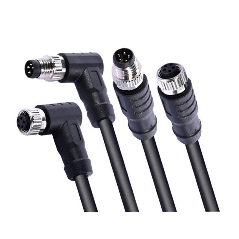IP67 Waterproof Cable M8 Connector Cable 5 Pin Female Molding Shield PVC Jacket Cables Electric Bike Scooter