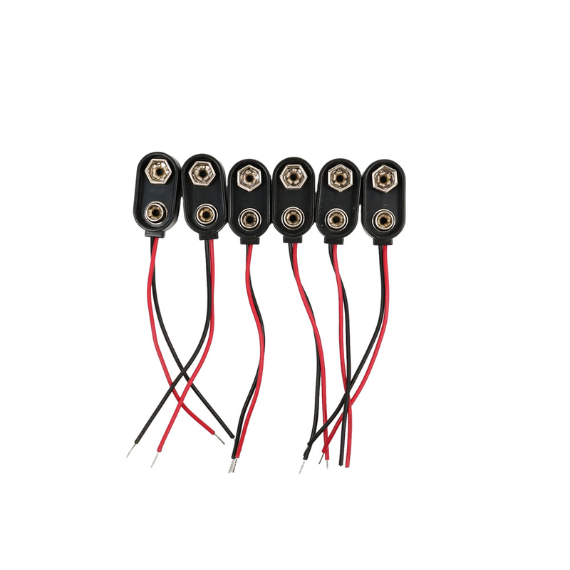 15cm 2 Pin Cable Wire Assemblies , SH Connector Wire Harnesses Battery Snap Clip Type