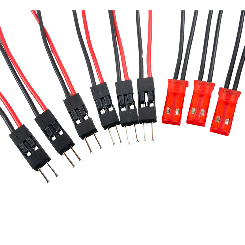 Black Color Cable Wire Assemblies 2.54mm Pitch To 2.80mm With Dupont Connector