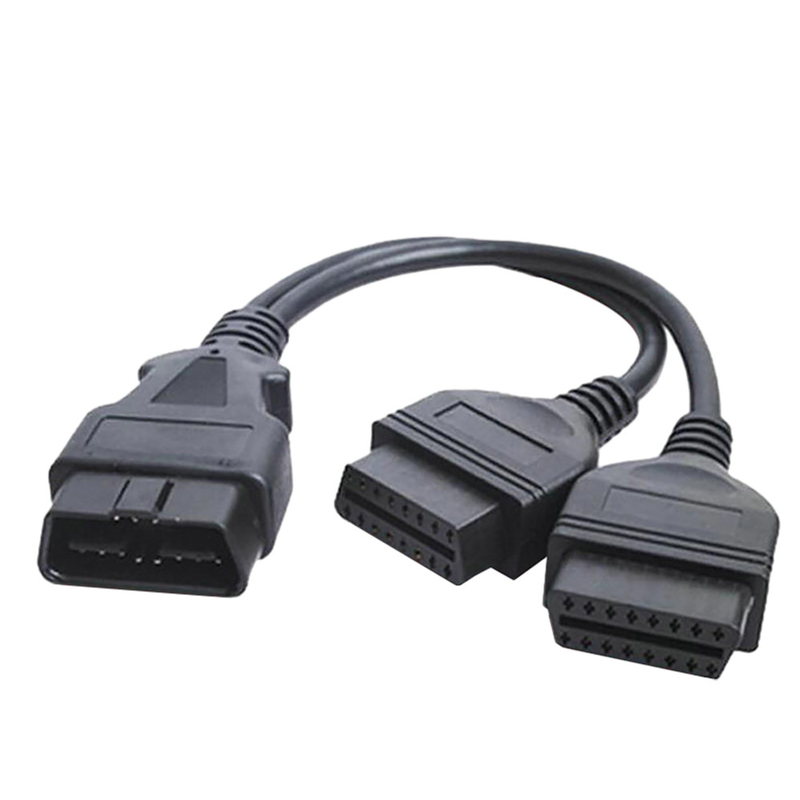2 In 1 Overmolded Automobile Wire Harness 16pins Male To 2 Female Y Splitter Type