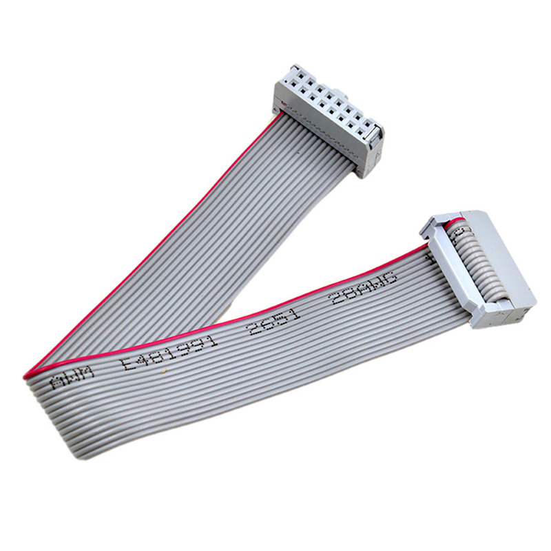 2.54mm Double Row IDC Flat Ribbon Cable UL2651 Type 28AWG Male Plug