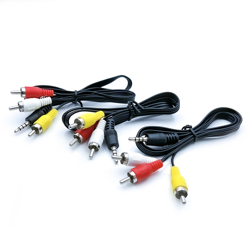 20m Video Audio Cables 3 RCA To 3 RCA With Male Plug Adapter Audio Converter