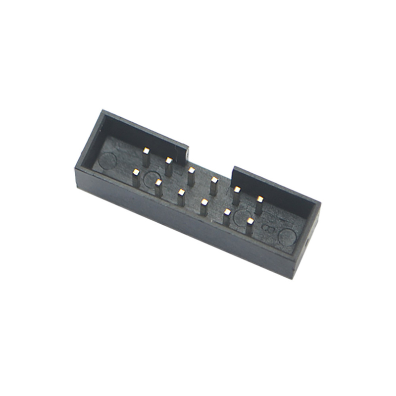 Right Angle Female Printed Circuit Board Connectors Dual Row 1.27mm 2.54mm Pitch Box Header