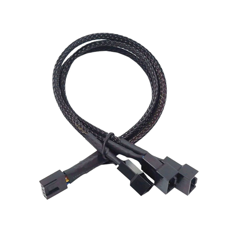 2.54mm Pitch Amp Connector Cable Assemblies Aluminium Foil Shielded Wire Harness For PC Fan