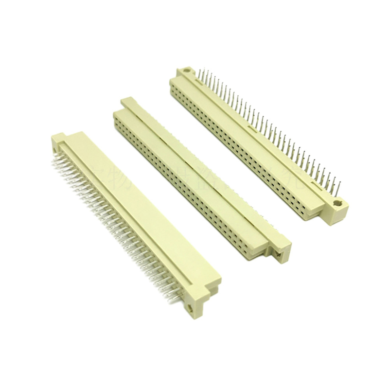 Din41612 2.54mm Pitch DIN Connector 48 Pin Female 3 Rows Socket Type C Through Hole Vertical Tray Packing